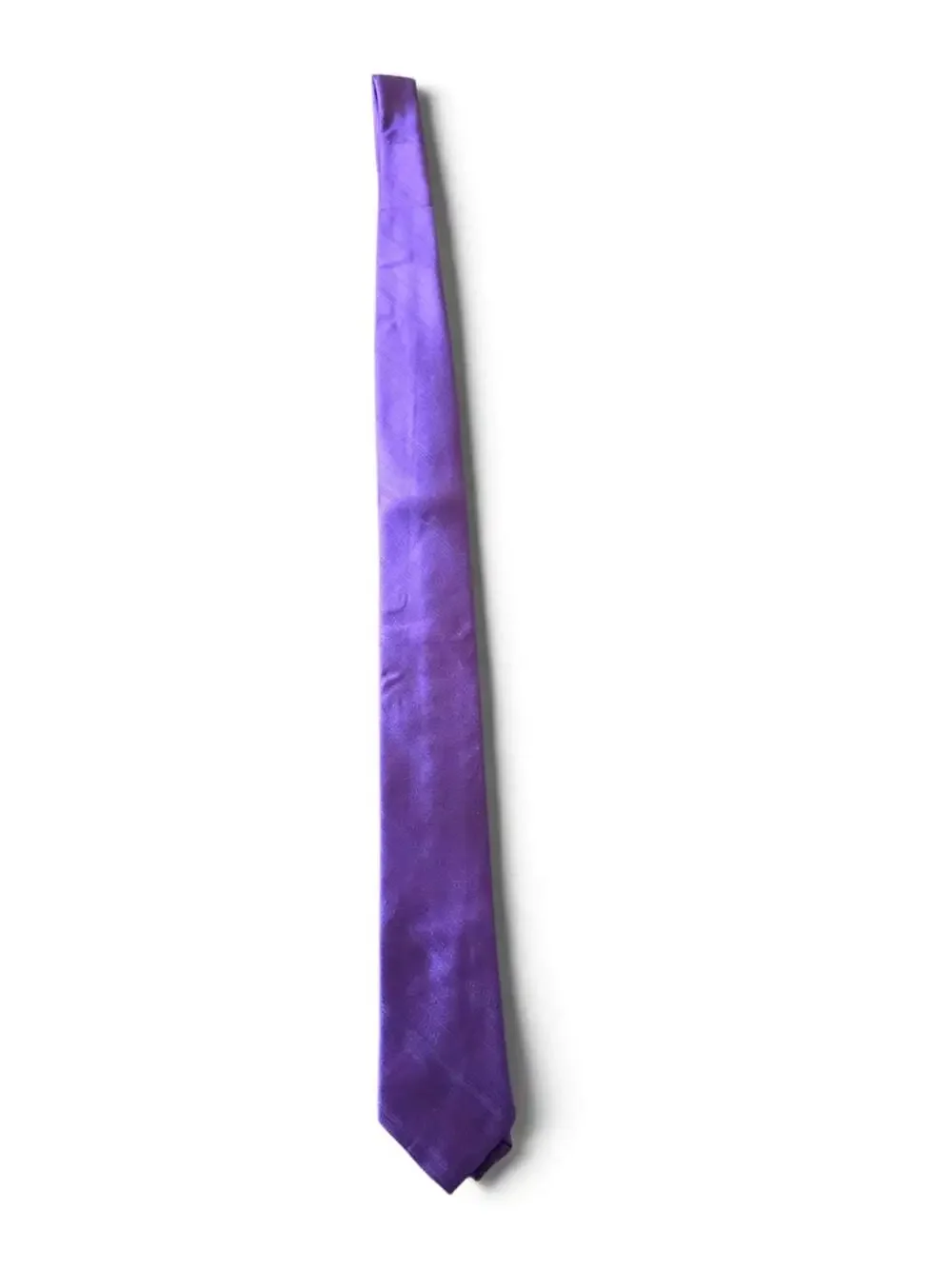 Structure Mens Purple Necktie Satin Jacquard Textured Formal Skinny Tie